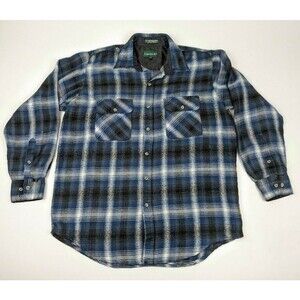 Vintage CAMPUS‎ Flannel Button Down Plaid Shirt Grunge Holes